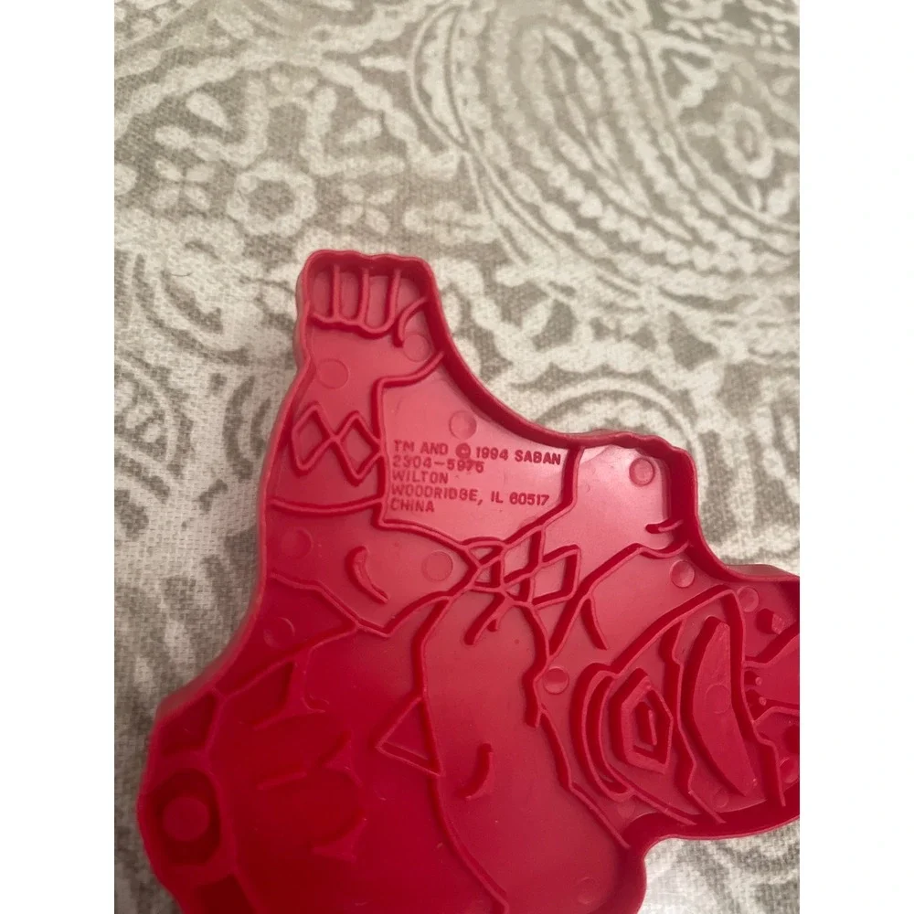 Vintage 1994 Wilton Power Rangers Red Ranger Plastic Cookie Cutter  Saban